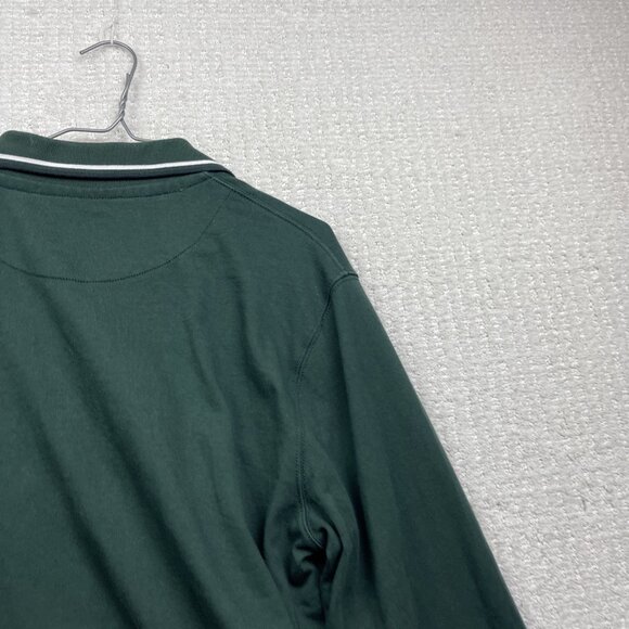 Rodd & Gunn Jumper Men L Forest Green Logo 1/4 Zip College Pullover Burnbridge - Picture 12 of 13